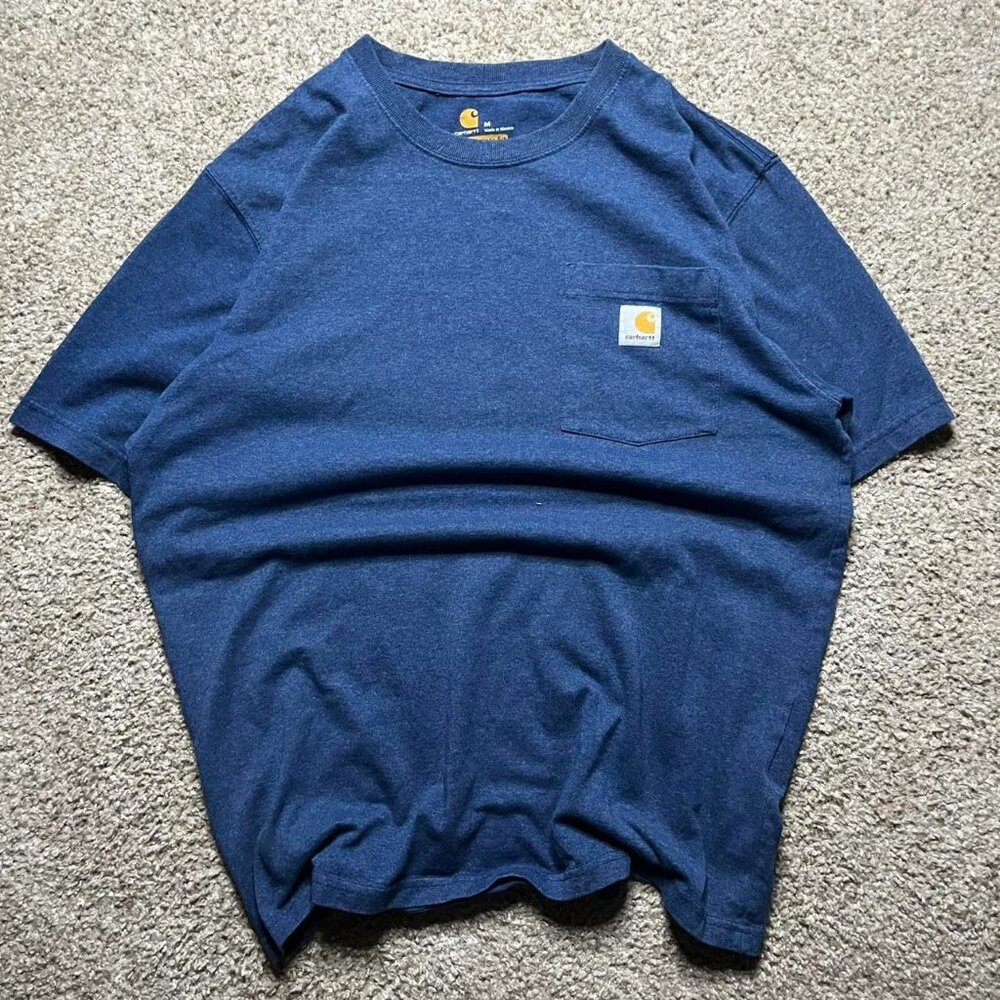 Carhartt Men's Blue and Navy T-shirt